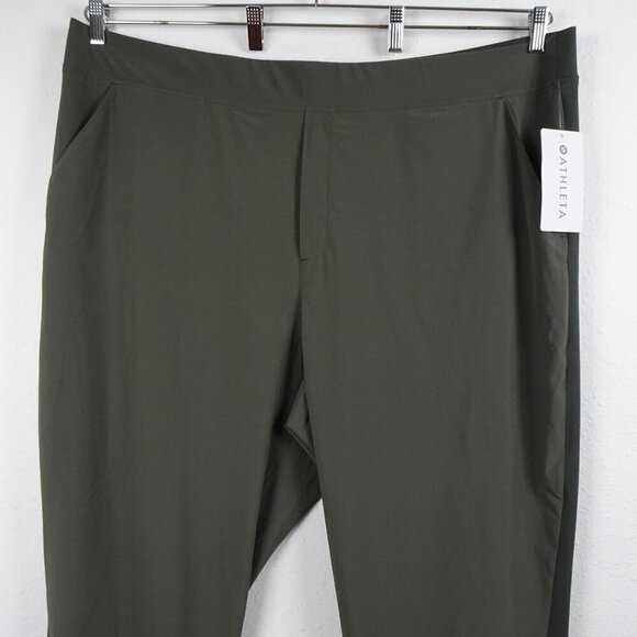 Athleta Brooklyn Ankle Pants Women's Plus Size 26 Green Stretch Activewear - Picture 2 of 11